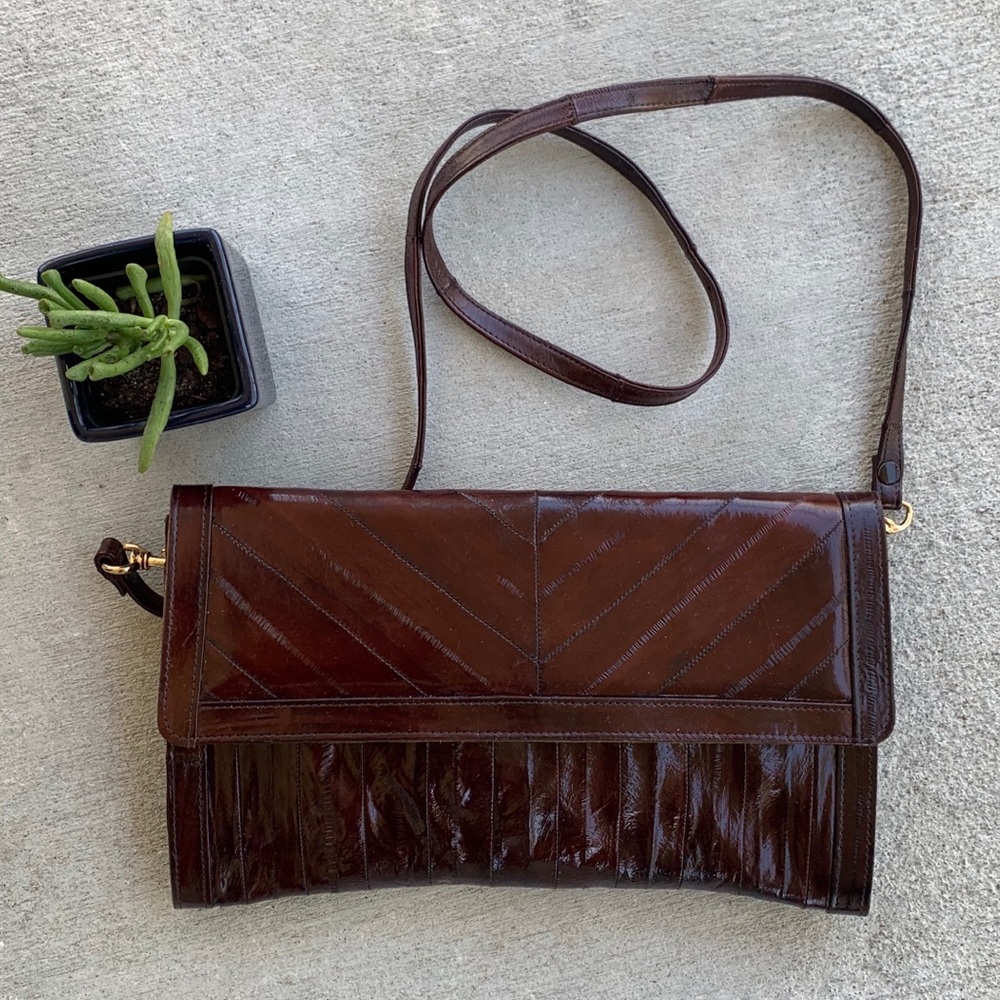 Eel Skin Bifold Crossbody